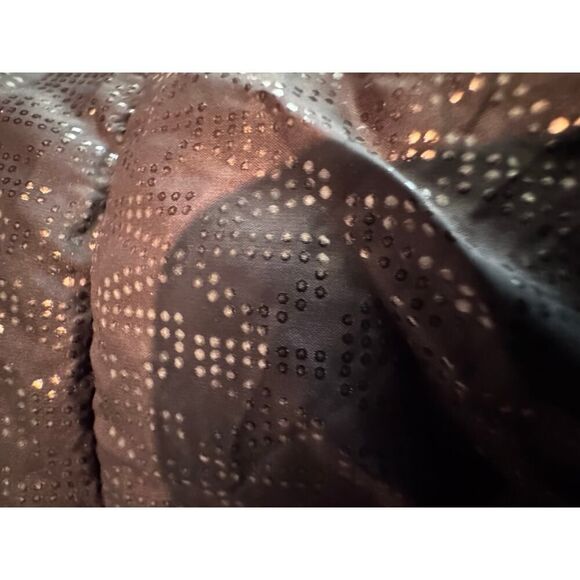 Michael kors shiny logo winter puffer jacket coat black gold plus2xl xxl hooded - Picture 7 of 13